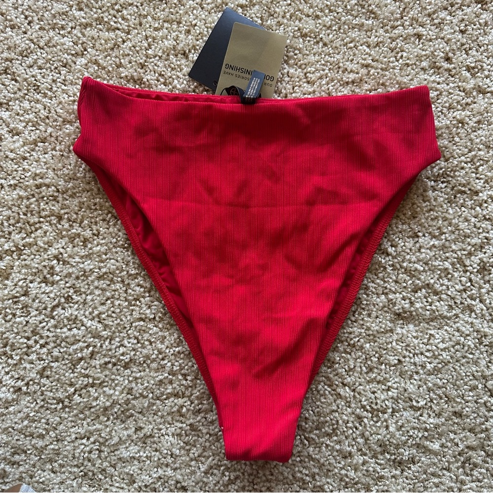 ViX‎ Paula Hermanny Milano Gigi Hot Pant Bikini Bottom Red Women’s Size L NWT